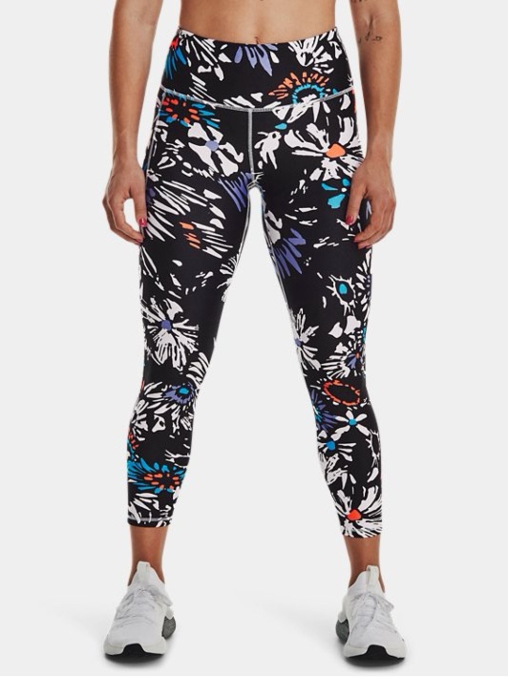 Under Armour XL Floral High Rise Compression Ankle Leggings Pocket